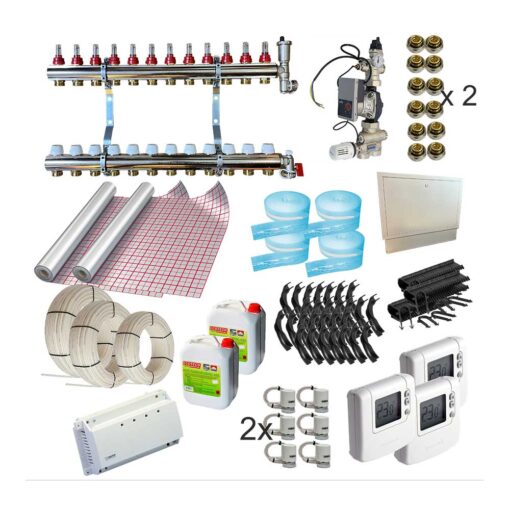 Kit încălzire în pardoseală 90 mp cu automatizare