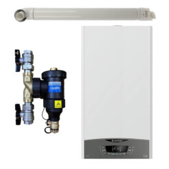 Pachet centrala termica murala Ariston CLAS ONE System 24 kW, in condensare, doar încălzire, gaz natural + GPL, cu filtru antimagnetita CALEFFI Dirtmag si kit de evacuare RTM incluse