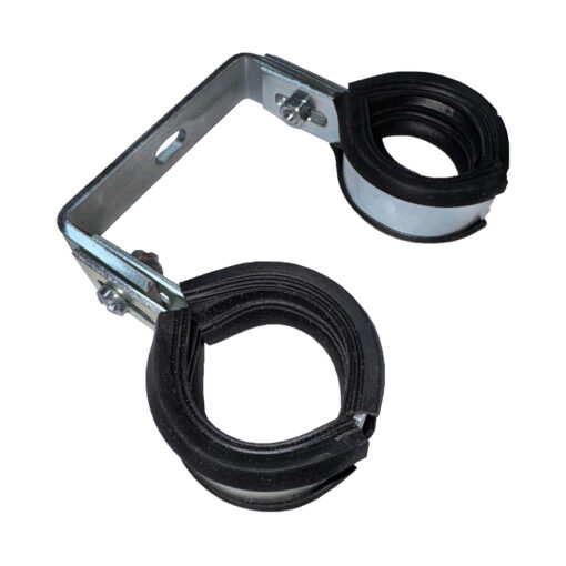 Colier metalic dublu pentru tevi cu cauciuc, diametru DN40, 1" 1/2, RTM