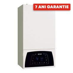 Centrala termica Motan Condens Plus 100 25 kW, C38GC25V1, in condensare, 7 ani garantie, schimbator principal inox, raport de modulare 1:10, grup hidraulic din bronz, kit de evacuare RTM inclus