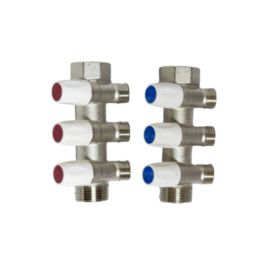 Distribuitor colector tur-retur 3 cai 1" X 1/2"