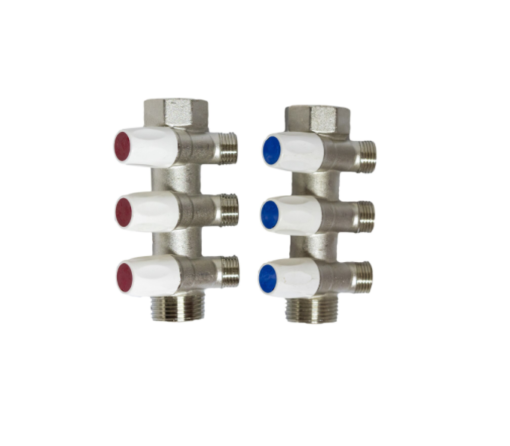 Distribuitor colector tur-retur 3 cai 1" X 1/2"