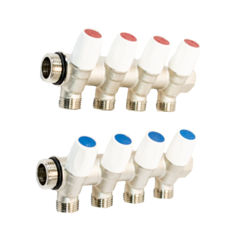 Distribuitor colector tur-retur 4 cai 1" X 3/4"