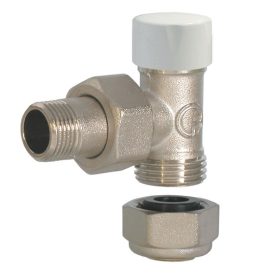 Robinet calorifer retur Fornara, cu conector pentru teava de cupru, 1/2", alama