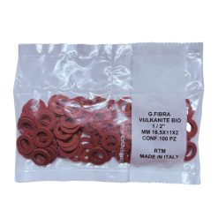 Set 100 garnituri de vulcanita 1/2”, 18.5 x 11 x 2 mm, RTM Ricambi