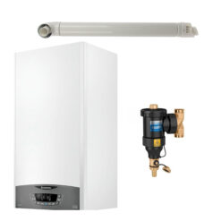 Centrala murala in condensare Ariston Clas One 24 kW Wi-FI, kit evacuare si filtru antimagnetita Caleffi Dirtmag 3/4"
