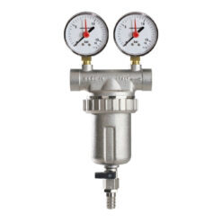 Filtru cu purjare RTM 1 " 1/2 FF, cu cartus filtrant de 400 microni, cu manometre incluse