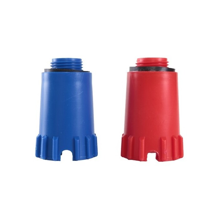 Set Dopuri de proba cu O-Ring, 1/2", rosu-albastru