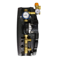 Grup de pompare solar RTM, cu pompa Grundfos UPM3 Hybrid 15-7 electronica, interaxa 130 mm