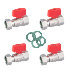 Set 4 robineti semiolandezi 3/4" Fornara pentru centrala termica Vaillant, cu garnituri RTM