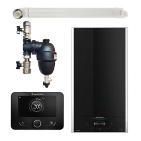 Pachet centrala termica in condensare Ariston ALTEAS ONE+ NET 24, 24 kW, gaz natural + GPL, Wi-Fi, senzor camera Sensys HD, filtru antimagnetita Fernox F1 Sigma si kit evacuare RTM incluse